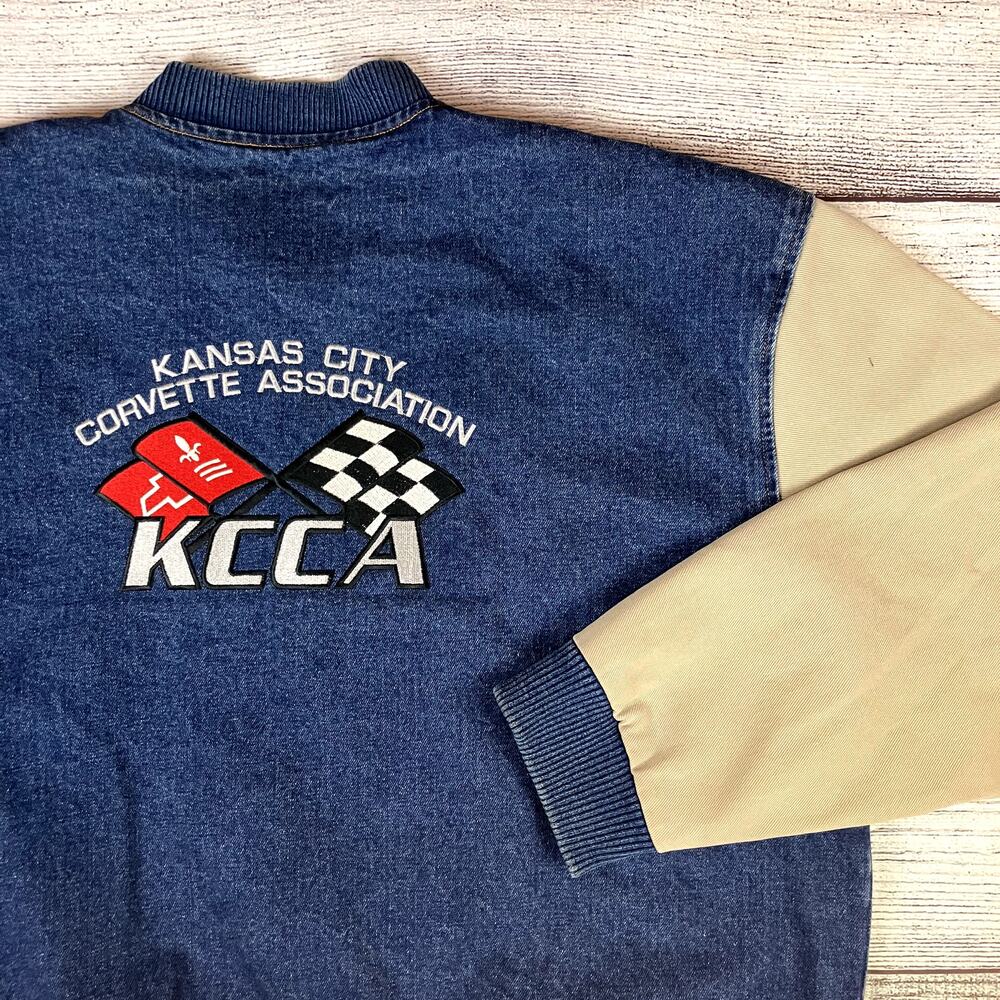 Vintage Kansas City Corvette Car Club Denim Coat